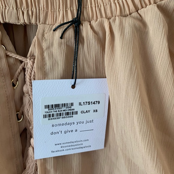 Somedays lovin tough the sun midi dress clay XS - Picture 6 of 12